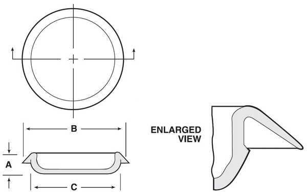 BP-2 1/2-5 Button Plug Recessed Head LDPE