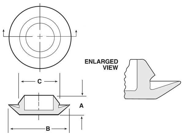 SI 413 Button Plug Flush Head LDPE