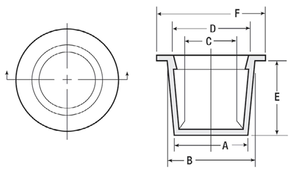 T-57A Red Tapered Cap / Plug LDPE