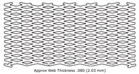 SW-250-66 - MINICOIL SLEEVE-WEB - LDPE, MINI COIL, RED (100 FT/COIL)