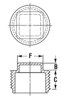 TPN-9 NPT THREADED PLUG, SQUARE HEAD