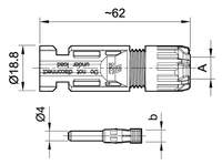 32.0017P0001-URFL PV-KST4/6II-UR - Male Cable Coupler MC4